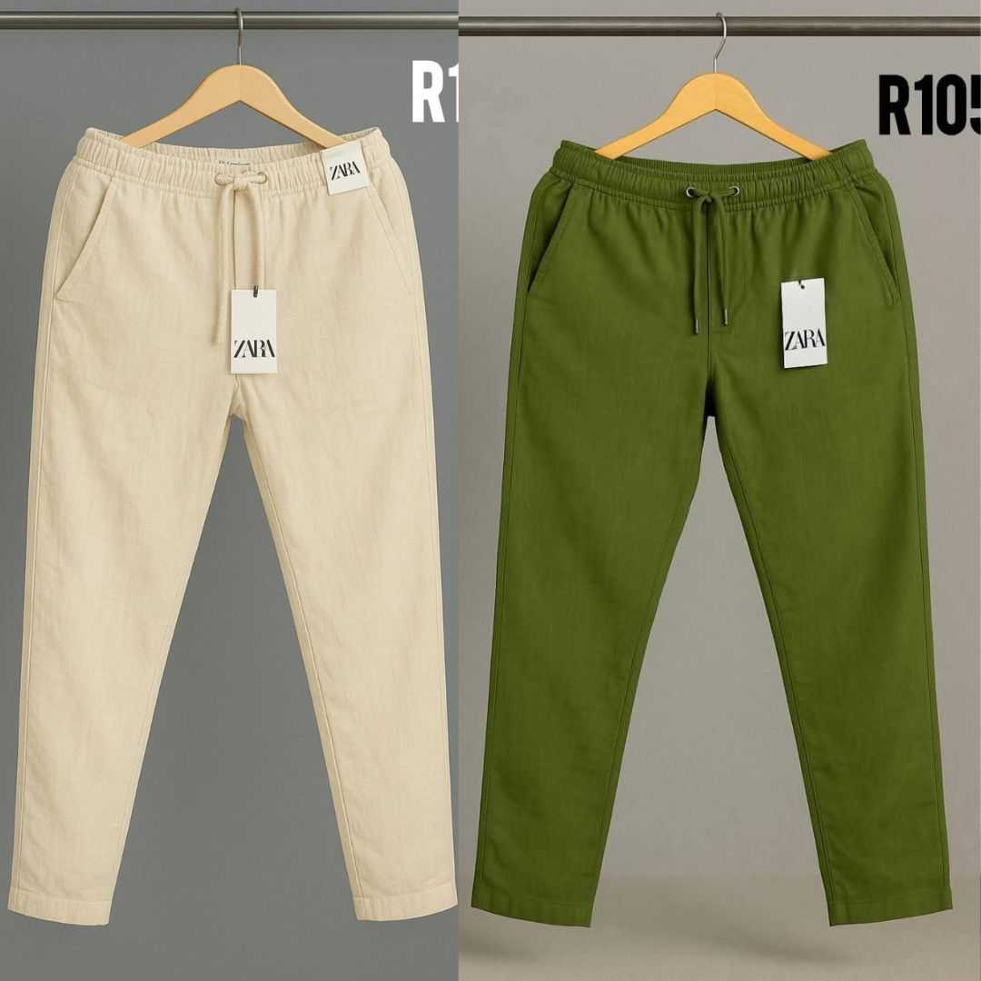 2pcs,Premium,Cotton,Trouser,For,Men..,Biscuit,&,Olive