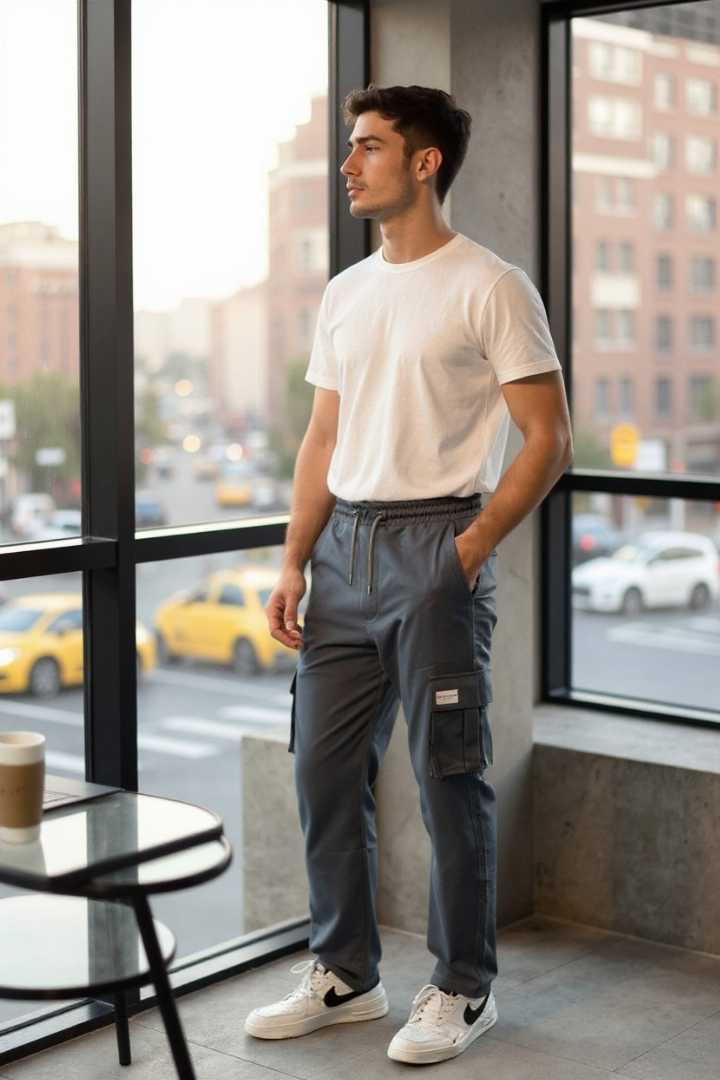 Premium,China,Baggy,Cargo,Trouser,(Ash)