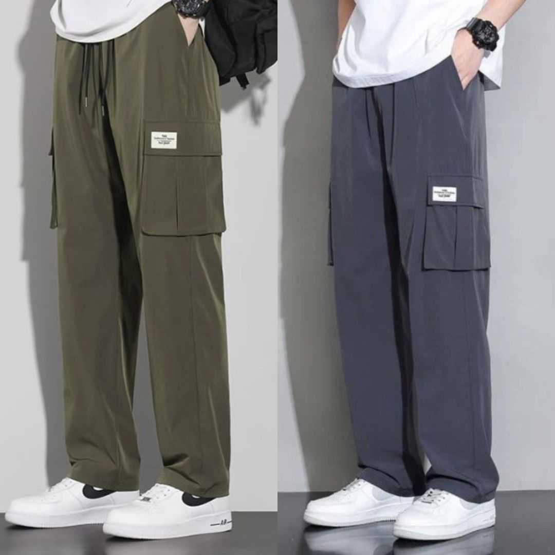 Premium,China,Baggy,Cargo,Trouser,(Olive,&,Ash)