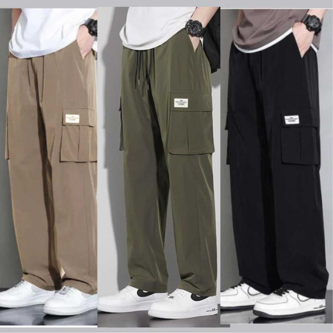 Premium,China,Baggy,Cargo,Trouser,(Black,,Olive,,Khaki,)