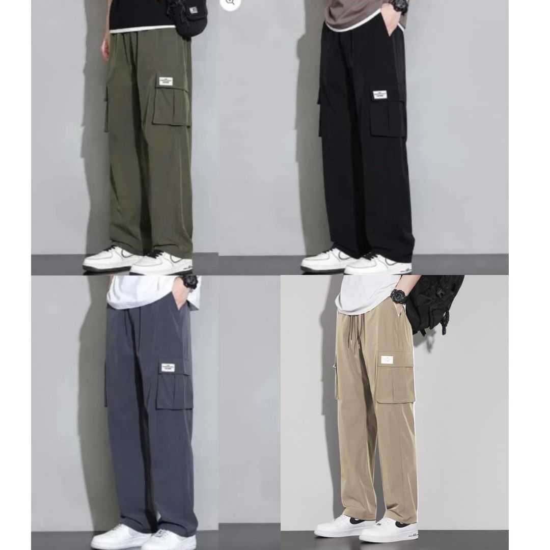 Premium,China,Baggy,Cargo,Trouser,(Black,,Olive,,Khaki,,Ash)
